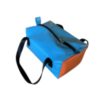 Lifestyle photo of Dust & Iron camping toiletry bag – rugged PVC design for toiletries and grooming products in outdoor and caravan settings.