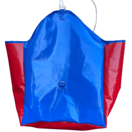“Horse feeder bag with reinforced back tie ring – slow-feed design for secure and efficient horse feeding”