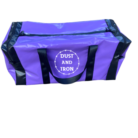 “Large sports gear bag with end pockets for shoes and equipment”