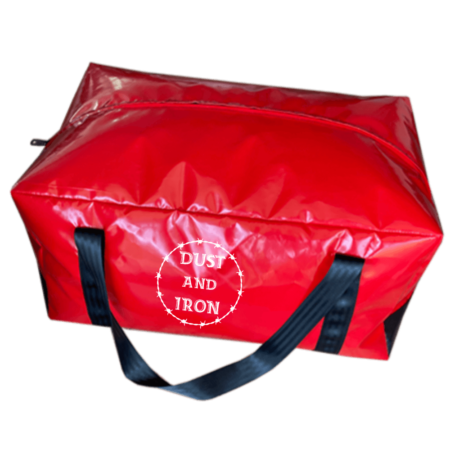 “Heavy-duty saddle bag with reinforced handles for equestrian gear”