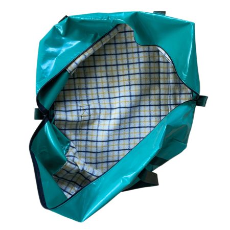 “Saddle Gear Bag Lined – heavy-duty equestrian gear bag with eco-friendly recycled wool lining and reinforced handles”