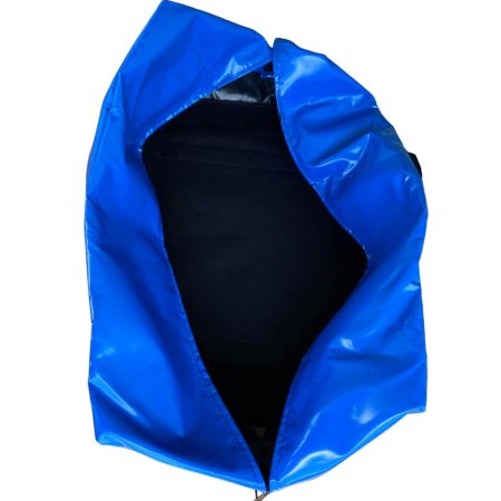 “Lined Saddle Gear Bag – eco-friendly equestrian gear bag with recycled wool lining and reinforced seatbelt webbing handles”