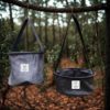 Durable shade cloth peg bags with reinforced seams and quick-drain mesh to keep pegs dry and rust-free. Featuring the Standard Peg Bag and the Romani Peg Bag side by side for a clear comparison.