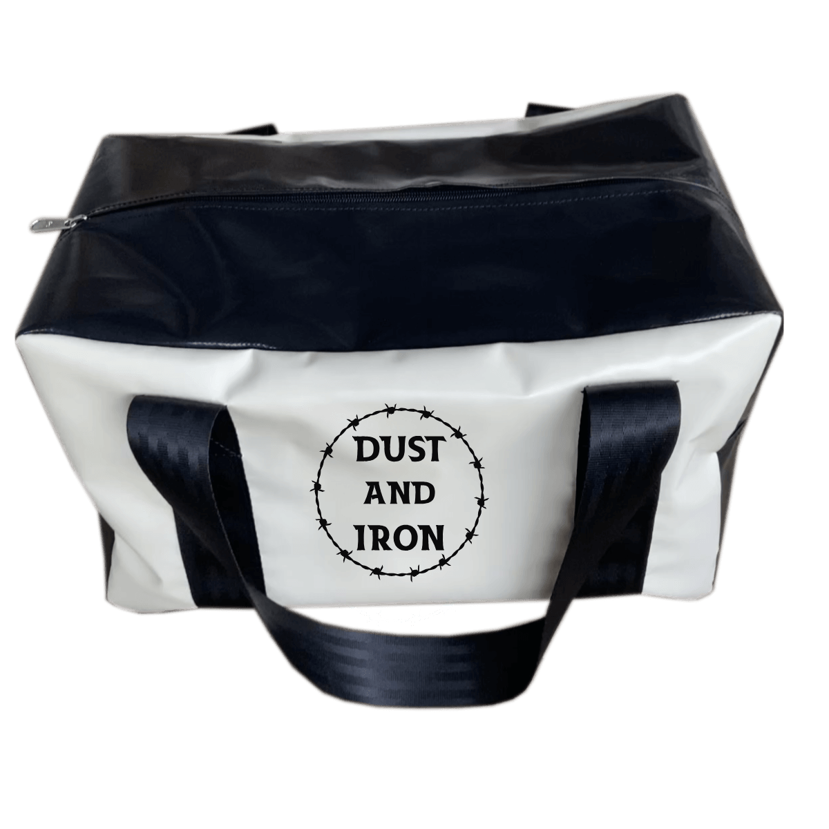 Rugged Weekend Gear Bag with double-stitched seams, heavy-duty zip, and reinforced seatbelt webbing handles – ideal for camping, road trips, and outdoor use.