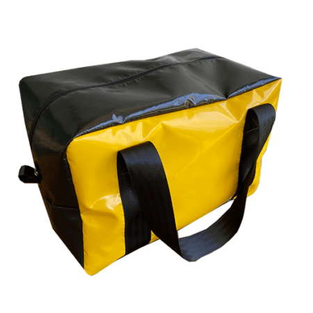 Durable Weekend Gear Bag yellow and black with heavy-duty construction, spacious interior, and reinforced handles – suitable for travel, gym, or everyday carry.