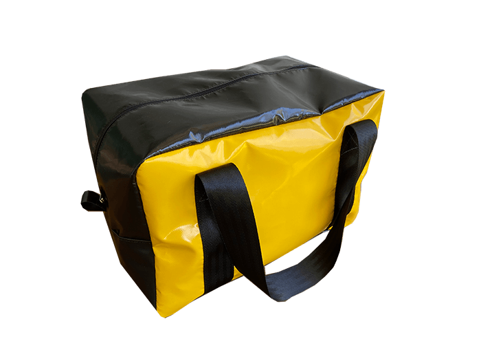 Durable Weekend Gear Bag yellow and black with heavy-duty construction, spacious interior, and reinforced handles – suitable for travel, gym, or everyday carry.